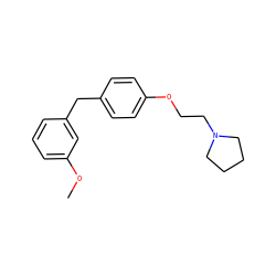 COc1cccc(Cc2ccc(OCCN3CCCC3)cc2)c1 ZINC000013805424