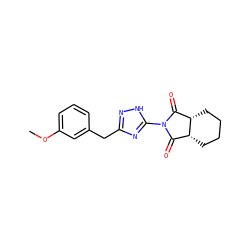 COc1cccc(Cc2n[nH]c(N3C(=O)[C@H]4CCCC[C@H]4C3=O)n2)c1 ZINC000064559129