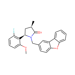 COc1cccc(F)c1[C@H]1C[C@@H](C)C(=O)N1Cc1ccc2oc3ccccc3c2c1 ZINC000215902720
