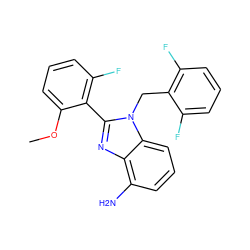 COc1cccc(F)c1-c1nc2c(N)cccc2n1Cc1c(F)cccc1F ZINC000003633418
