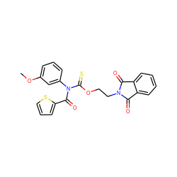 COc1cccc(N(C(=O)c2cccs2)C(=S)OCCN2C(=O)c3ccccc3C2=O)c1 ZINC000003648358