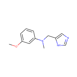COc1cccc(N(C)Cc2cnc[nH]2)c1 ZINC000096177523