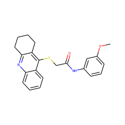 COc1cccc(NC(=O)CSc2c3c(nc4ccccc24)CCCC3)c1 ZINC000004922103