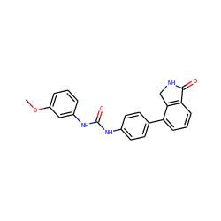 COc1cccc(NC(=O)Nc2ccc(-c3cccc4c3CNC4=O)cc2)c1 ZINC000014945207