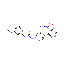 COc1cccc(NC(=O)Nc2ccc(-c3cccc4onc(N)c34)cc2)c1 ZINC000014975365