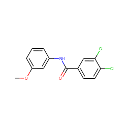 COc1cccc(NC(=O)c2ccc(Cl)c(Cl)c2)c1 ZINC000000361399