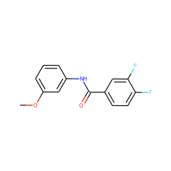 COc1cccc(NC(=O)c2ccc(F)c(F)c2)c1 ZINC000016650566
