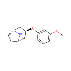 COc1cccc(O[C@H]2C[C@@H]3CC[C@H](C2)N3)c1 ZINC000101387196