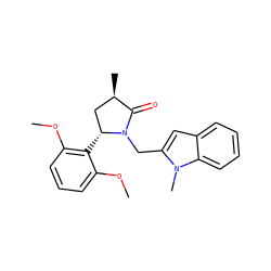 COc1cccc(OC)c1[C@@H]1C[C@@H](C)C(=O)N1Cc1cc2ccccc2n1C ZINC000167133196