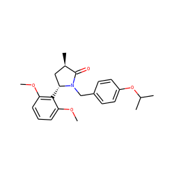 COc1cccc(OC)c1[C@@H]1C[C@@H](C)C(=O)N1Cc1ccc(OC(C)C)cc1 ZINC000166802020