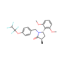 COc1cccc(OC)c1[C@@H]1C[C@@H](C)C(=O)N1Cc1ccc(OC(F)(F)C(F)F)cc1 ZINC000166347841