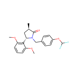 COc1cccc(OC)c1[C@@H]1C[C@@H](C)C(=O)N1Cc1ccc(OC(F)F)cc1 ZINC000167311052