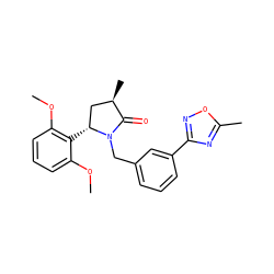 COc1cccc(OC)c1[C@@H]1C[C@@H](C)C(=O)N1Cc1cccc(-c2noc(C)n2)c1 ZINC000167364701
