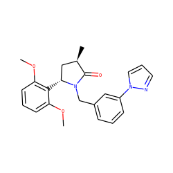 COc1cccc(OC)c1[C@@H]1C[C@@H](C)C(=O)N1Cc1cccc(-n2cccn2)c1 ZINC000167472919