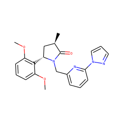 COc1cccc(OC)c1[C@@H]1C[C@@H](C)C(=O)N1Cc1cccc(-n2cccn2)n1 ZINC000167857000