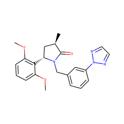 COc1cccc(OC)c1[C@@H]1C[C@@H](C)C(=O)N1Cc1cccc(-n2nccn2)c1 ZINC000167362807