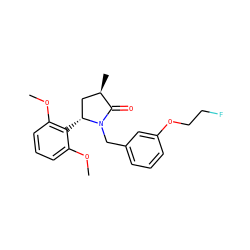 COc1cccc(OC)c1[C@@H]1C[C@@H](C)C(=O)N1Cc1cccc(OCCF)c1 ZINC000167102428