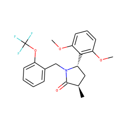 COc1cccc(OC)c1[C@@H]1C[C@@H](C)C(=O)N1Cc1ccccc1OC(F)(F)F ZINC000167337979