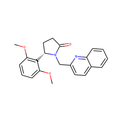 COc1cccc(OC)c1[C@@H]1CCC(=O)N1Cc1ccc2ccccc2n1 ZINC000167719105