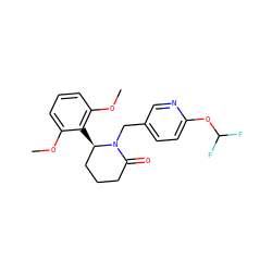 COc1cccc(OC)c1[C@@H]1CCCC(=O)N1Cc1ccc(OC(F)F)nc1 ZINC000167121167