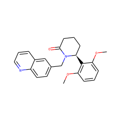 COc1cccc(OC)c1[C@@H]1CCCC(=O)N1Cc1ccc2ncccc2c1 ZINC000103258111