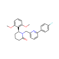 COc1cccc(OC)c1[C@@H]1CCCC(=O)N1Cc1cccc(-c2ccc(F)cc2)n1 ZINC000167778123