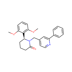 COc1cccc(OC)c1[C@@H]1CCCC(=O)N1Cc1ccnc(-c2ccccc2)c1 ZINC000098176761