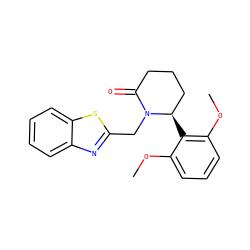 COc1cccc(OC)c1[C@@H]1CCCC(=O)N1Cc1nc2ccccc2s1 ZINC000215900318