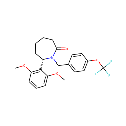 COc1cccc(OC)c1[C@@H]1CCCCC(=O)N1Cc1ccc(OC(F)(F)F)cc1 ZINC000098176753