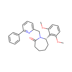 COc1cccc(OC)c1[C@@H]1CCCCC(=O)N1Cc1cccc(-c2ccccc2)n1 ZINC000167574660