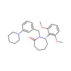 COc1cccc(OC)c1[C@@H]1CCCCC(=O)N1Cc1cccc(N2CCCCC2)c1 ZINC000167596397