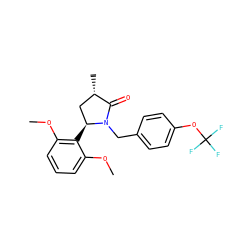 COc1cccc(OC)c1[C@H]1C[C@H](C)C(=O)N1Cc1ccc(OC(F)(F)F)cc1 ZINC000098176926