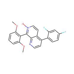 COc1cccc(OC)c1-c1c2nccc(-c3ccc(F)cc3F)c2cc[n+]1[O-] ZINC000073160480