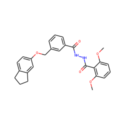 COc1cccc(OC)c1C(=O)NNC(=O)c1cccc(COc2ccc3c(c2)CCC3)c1 ZINC000000655111