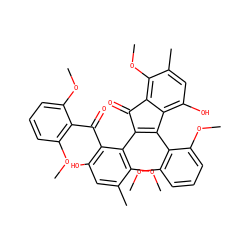 COc1cccc(OC)c1C(=O)c1c(O)cc(C)c(OC)c1C1=C(c2c(OC)cccc2OC)c2c(O)cc(C)c(OC)c2C1=O ZINC000473137253
