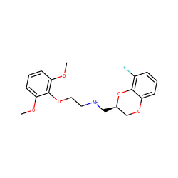 COc1cccc(OC)c1OCCNC[C@@H]1COc2cccc(F)c2O1 ZINC000095566002