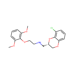 COc1cccc(OC)c1OCCNC[C@H]1COc2cccc(Cl)c2O1 ZINC000095566000