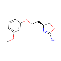 COc1cccc(OCC[C@H]2COC(N)=N2)c1 ZINC000117255262