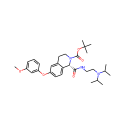 COc1cccc(Oc2ccc3c(c2)CCN(C(=O)OC(C)(C)C)[C@@H]3C(=O)NCCN(C(C)C)C(C)C)c1 ZINC000028335243