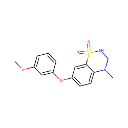 COc1cccc(Oc2ccc3c(c2)S(=O)(=O)NCN3C)c1 ZINC001772634850