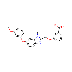 COc1cccc(Oc2ccc3nc(COc4cccc(C(=O)O)c4)n(C)c3c2)c1 ZINC000043200324