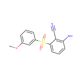 COc1cccc(S(=O)(=O)c2cccc(N)c2C#N)c1 ZINC000000020470