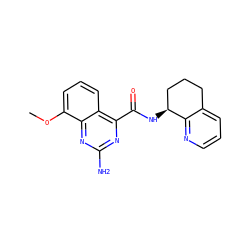 COc1cccc2c(C(=O)N[C@H]3CCCc4cccnc43)nc(N)nc12 ZINC001772645293