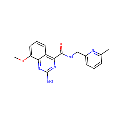 COc1cccc2c(C(=O)NCc3cccc(C)n3)nc(N)nc12 ZINC001772638191