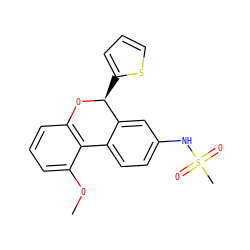 COc1cccc2c1-c1ccc(NS(C)(=O)=O)cc1[C@H](c1cccs1)O2 ZINC000026187081
