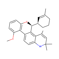 COc1cccc2c1-c1ccc3c(c1[C@H]([C@H]1C=C(C)CCC1)O2)C(C)=CC(C)(C)N3 ZINC000029415490