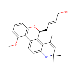 COc1cccc2c1-c1ccc3c(c1[C@H](C/C=C/CO)O2)C(C)=CC(C)(C)N3 ZINC000029417494