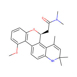 COc1cccc2c1-c1ccc3c(c1[C@H](CC(=O)N(C)C)O2)C(C)=CC(C)(C)N3 ZINC000013470762