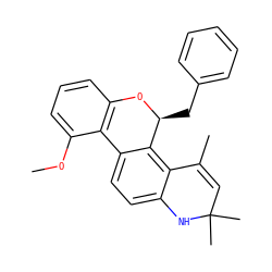 COc1cccc2c1-c1ccc3c(c1[C@H](Cc1ccccc1)O2)C(C)=CC(C)(C)N3 ZINC000013470802