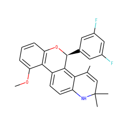 COc1cccc2c1-c1ccc3c(c1[C@H](c1cc(F)cc(F)c1)O2)C(C)=CC(C)(C)N3 ZINC000013863763